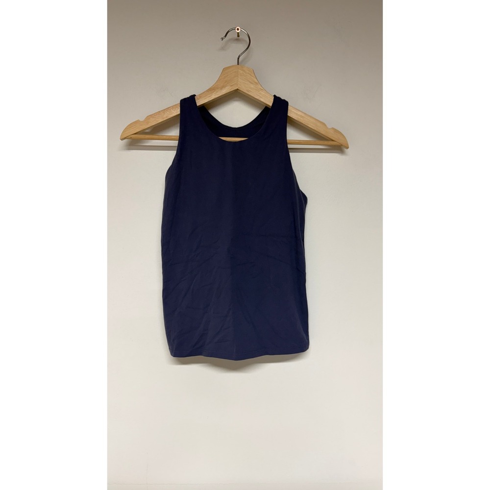 Athleta Girl Kids Navy Blue Racerback Active Tank Top Size L 12 Mesh Back Gym